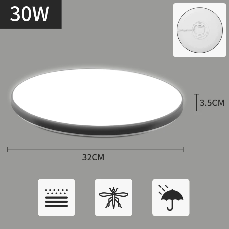 Round LED Panel Ceiling Light, 15W-50W, Surface Mount for Indoor Home, Kitchen, Bedroom Lighting
