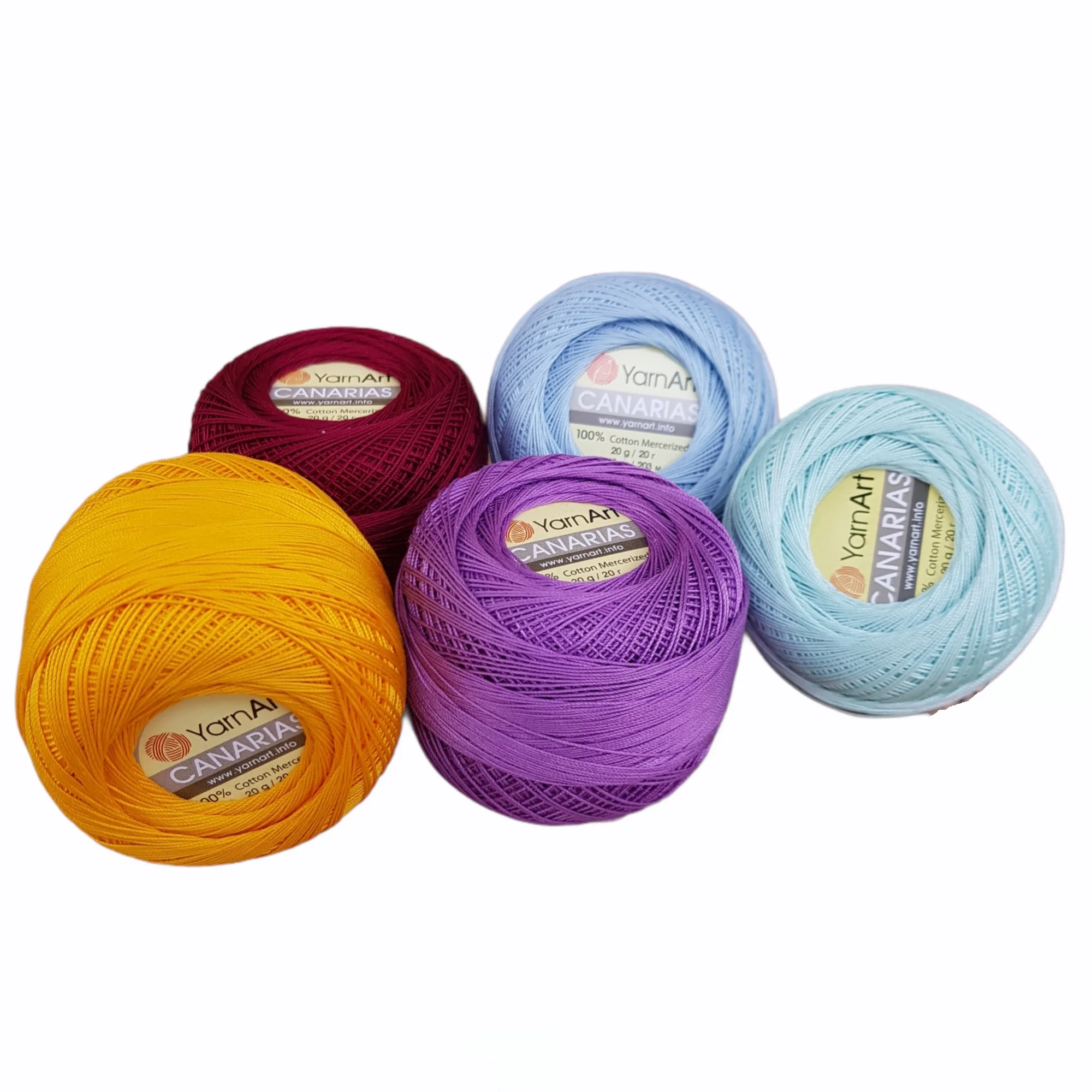 Yarn Art Canarias Yarn Muslimah % 100 Cotone Crochet Lace Dress Shorts Camicetta Needlepoint Cross Stitch Copriletto Amigurumi Thread