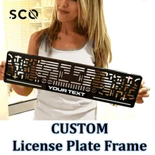 Custom License Plate Frame Car Accessories Plate Holder Auto Number Frame Car Sticker for BMW for Audi for Mercedes for VW