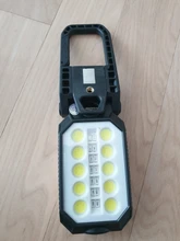 Portable LED Flashlight Power-Display Magnet-Design Camping Lantern Waterproof COB 