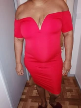 Bodycon Dress Short-Sleeve V-Neck Sexy Off-Shoulder Women Deep Solid Sheath Female