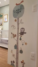 Mural Decals Wallpaper Decor Height-Measure Animal-Trees Nursery Forest Creative Nordic Modern