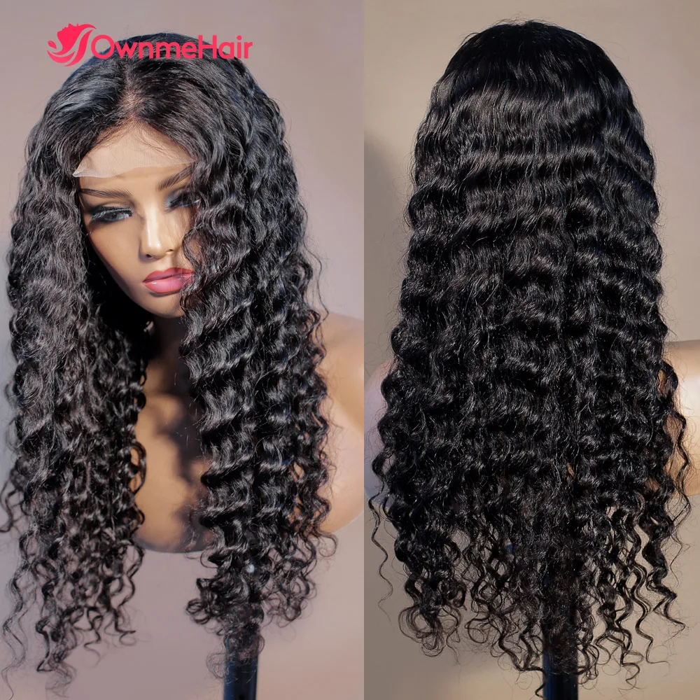 Water Wave 4X4 Lace Closure Wigs Human Hair Pre Plucked,, 43% OFF