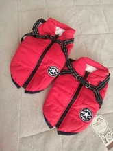 De invierno para mascotas ropa de perro francés mascota Bulldog cálido Chaleco con arnés abrigo perro ropa chaleco pequeño mediano para perros