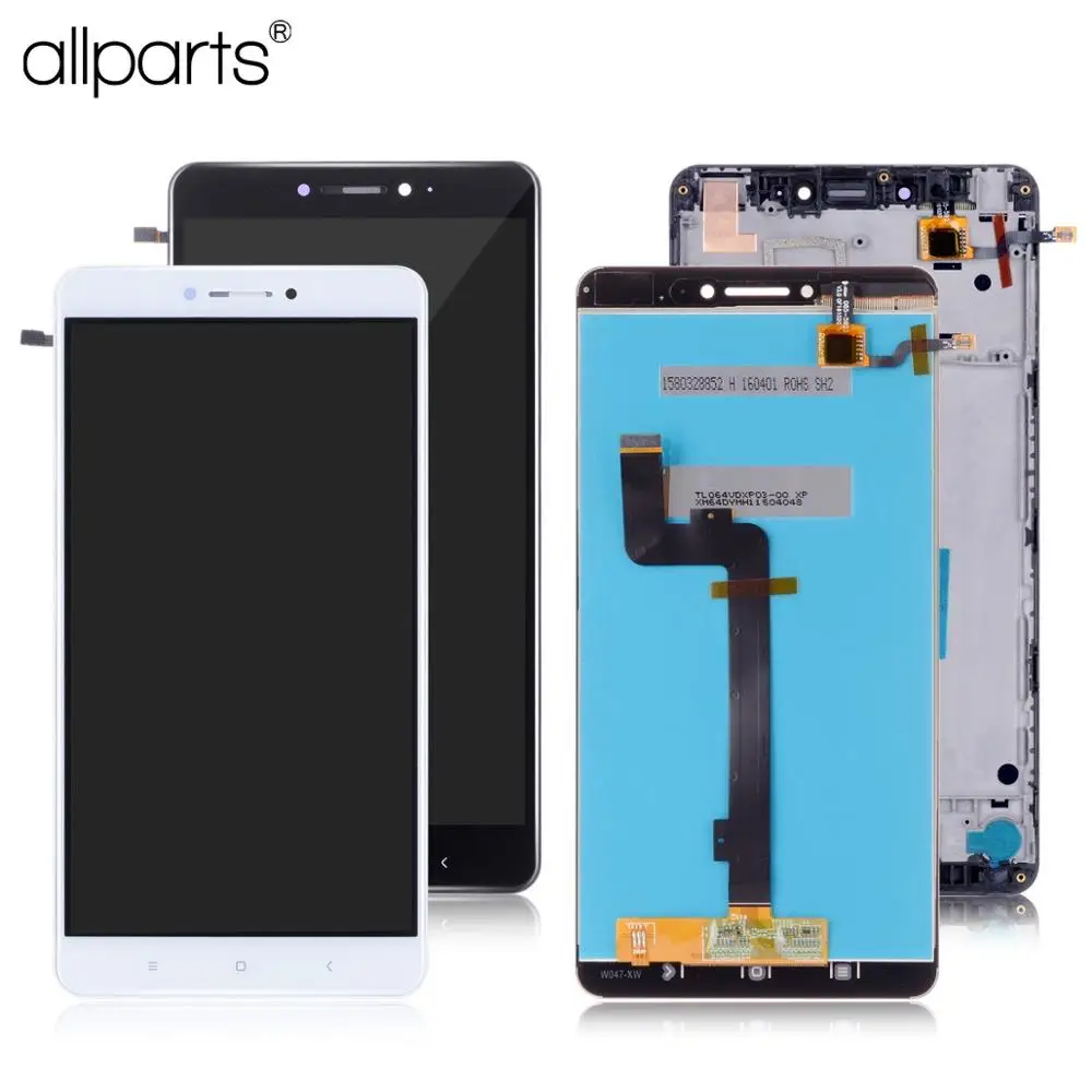 Pаспродажа Дисплей для XIAOMI Mi Max font b LCD b font в сборе с тачскрином на рамке Оригинал 6.44 Черный и белый золото
