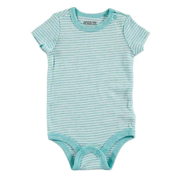 

ebebek HelloBaby Striped Rib Baby Short Sleeve Snaps Neck Bodysuit