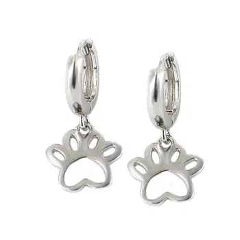 

Earrings Hoops Criollas with Pendant Footprint Pet