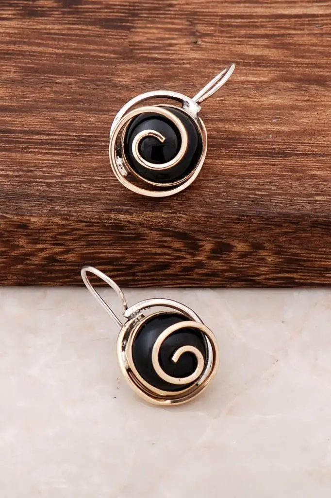 

Oltu Zircon Design Silver Earring 4403 High Quality Hand Made Original Filigree Silver Jewellery Gift for Women