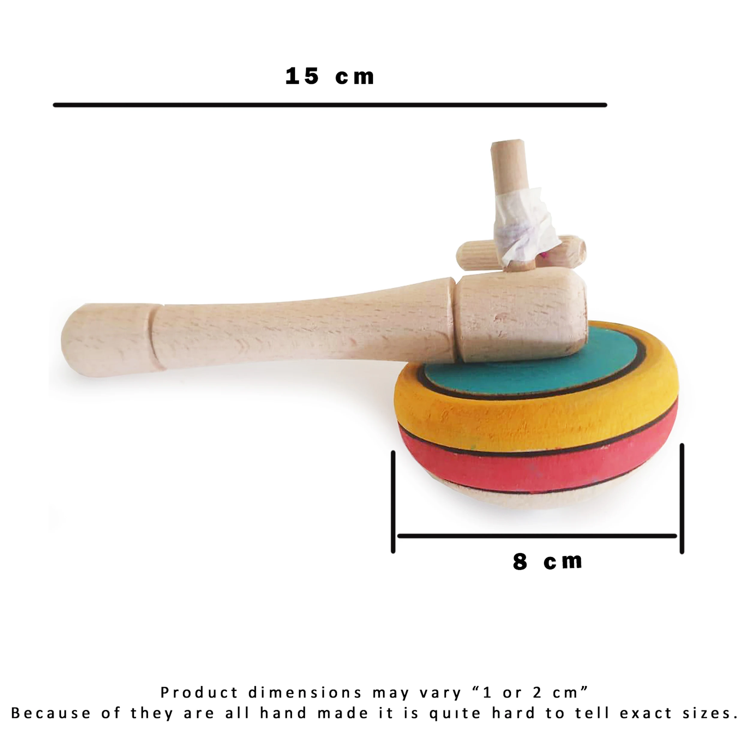 wooden spinning top dimensions