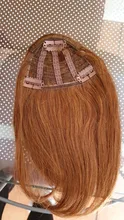 BHF-Clip en flequillo de cabello humano Remy, piezas de cabello Invisible, 20g, 8 pulgadas-12 pulgadas, peluca de cabello de repuesto largo