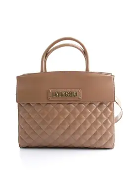 

LOVE Quilted Tassel Pu Handbag Blanched Almond
