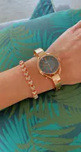 Marca Lvpai 2 uds las mujeres relojes de pulsera de las mujeres de la moda vestido de mujer reloj de pulsera de lujo reloj de cuarzo rosa dorado conjunto dropshipping