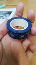 Uds 15MM * 10M nuevo diseño de la serie de Navidad copos de nieve adhesivo cinta de Washi DIY Scrapbooking cinta adhesiva de cinta de papel adhesiva