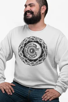 

Angemiel Wear Motif Moon And Stars White Men 'S Sweatshirt