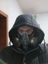 Respirador químico de Gas y polvo de media cara, mascarilla protectora de seguridad para el trabajo, filtros duales, pintura Industrial, Vapor orgánico