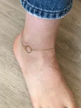 Tobillera geométrica de tobillo grande para mujer, pulsera de tobillo para pie, playa, descalzos, pulsera para sandalias, tobillera para mujer