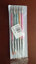 5 unids/set uñas arte pluma 2 en 1 doble termina salpican dibujo pintura Gel UV de polaco cepillo de uñas de arte puntillo herramientas
