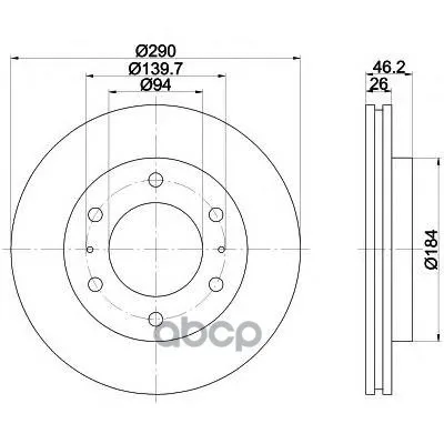 Диск Тормозной Mitsubishi Pajero Iii/Iv 00- Перед.(Min 2 Шт) Textar арт. 92128803