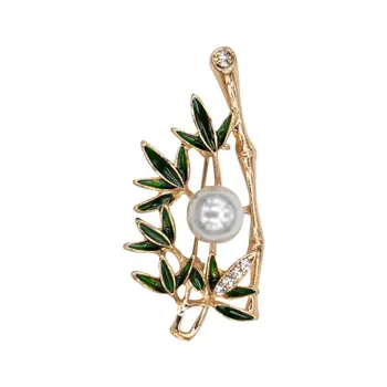 

Brooch jewelery bamboo 55702 (Golden, lock-pin, jewelery alloy)