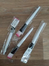 Brochas de maquillaje profesionales, pincel de maquillaje en forma de abanico, manija de plástico de nailon en polvo