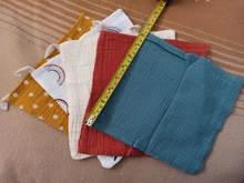 5 uds. De muselina cuadrada de algodón, toalla de lactancia para bebé, 4 capas, lavado de agua, pañuelo para recién nacido, paño de cocina absorbente