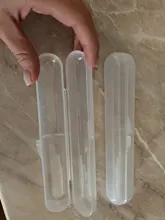 2 unids/lote bebé de calidad alimentaria cuchara caja de almacenamiento de la caja de soporte para bebé de silicona cuchara de viaje de almacenamiento transparente caja