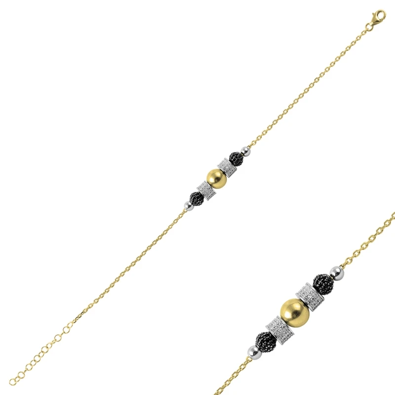 Серебряный 925 пробы браслет с кубическим цирконием