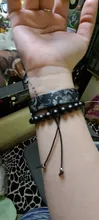 Pulsera con nombre ajustable para hombre y mujer, joyería de mano con letras, regalo para Amiga, Color negro y rojo, venta al por mayor