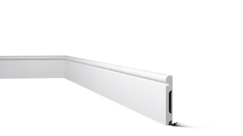 

Skirting/socket decorative I use white NMC WALLSTYL®FL4 150X20X2000mm water resistant polystyrene and bangs 2 meters