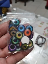 24 unids/lote 14mm Blyth muñeca ojos de Chips de vidrio delgado pupila ojo DIY accesorios BT109