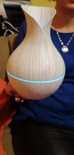 Aroma Diffuser Air-Humidifier 130ml Wood-Grain Ultrasonic White Led-Light Usb-Charge