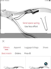 Uñas ranura especial tijeras de uñas boca oblicua Olecranon las uñas de los pies Clipper con incrustaciones de clavo del clavo Clipper pedicura manicura herramienta