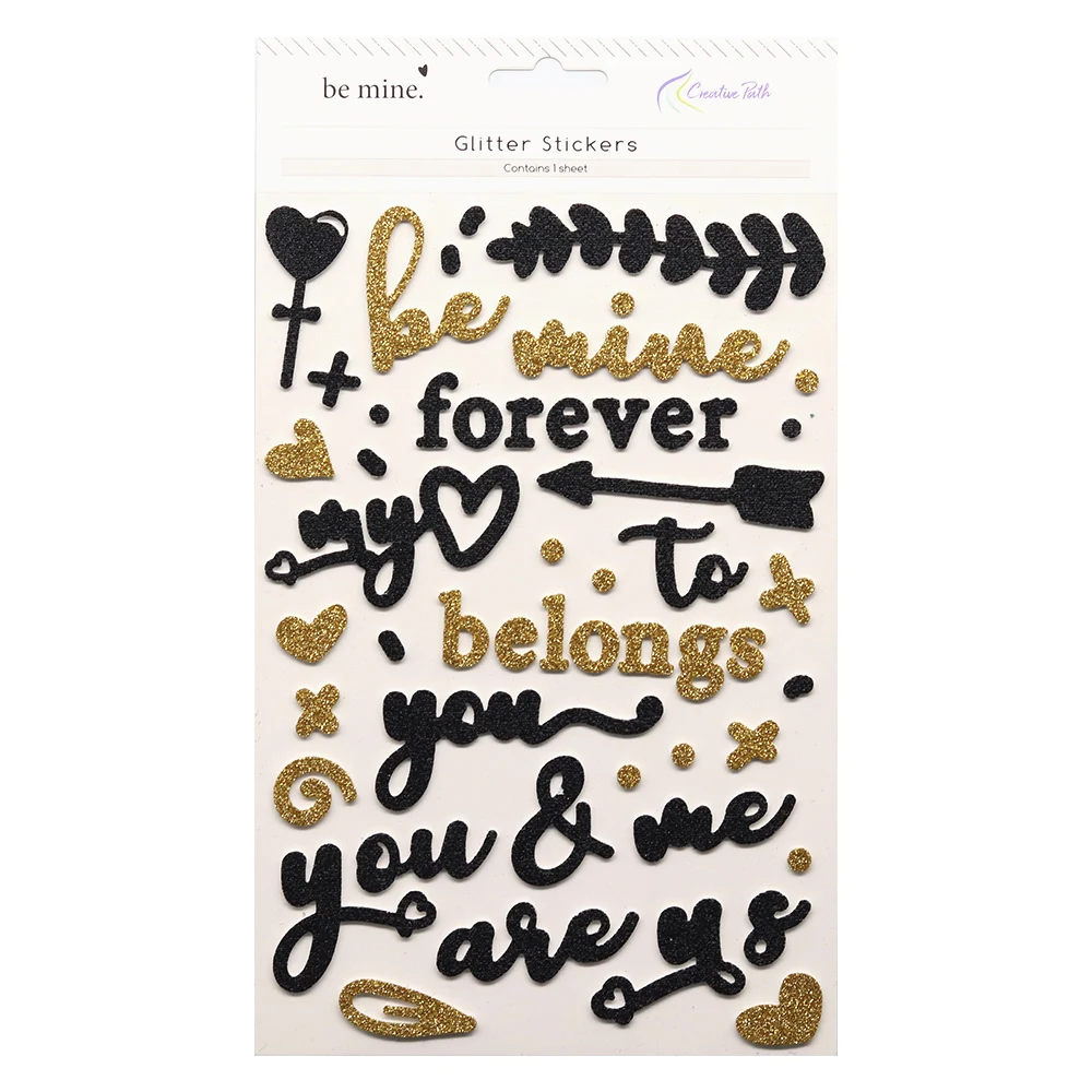 CreativePathFoamStickersGlitterLoveEmbellishmentsSelfAdhesive