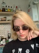 Gafas de sol rectangulares para hombre y mujer, lentes de sol rectangulares de lujo, cuadradas, de Metal Vintage, UV400, 1 Uds., 2020