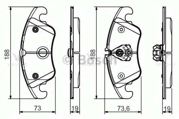 0986495110 BOSCH ДИСКОВЫЕ КОЛОДКИ ПЕРЕДНИЕ