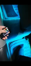 Tira de luces LED RGB con control remoto por voz para coche, diseño Interior, decorativa, Ambiental dinámico