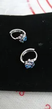 Pendiente de tuerca de Plata de Ley 925 para mujer y niña, aretes de diseño de garra de gato de circón azul, joyería para oreja 2020