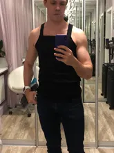 Top de tirantes de algodón para dormir para hombre, prenda lisa e informal Sexy Gay sin mangas para estar en casa