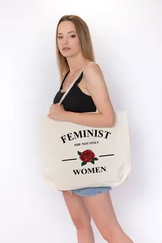 

Angemiel Bag Large Feminist Are Not Only Tote Shopping Beach Bag