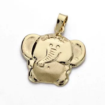 

Elephant Pendant 18k gold 19mm. [AA0118]