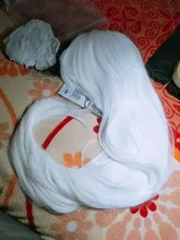 QQXCAIW-Peluca de pelo sintético largo para Cosplay, color rojo, negro, Puprle, rosa, azul, plata, gris, Rubio, blanco, Oragen, marrón, 80 Cm