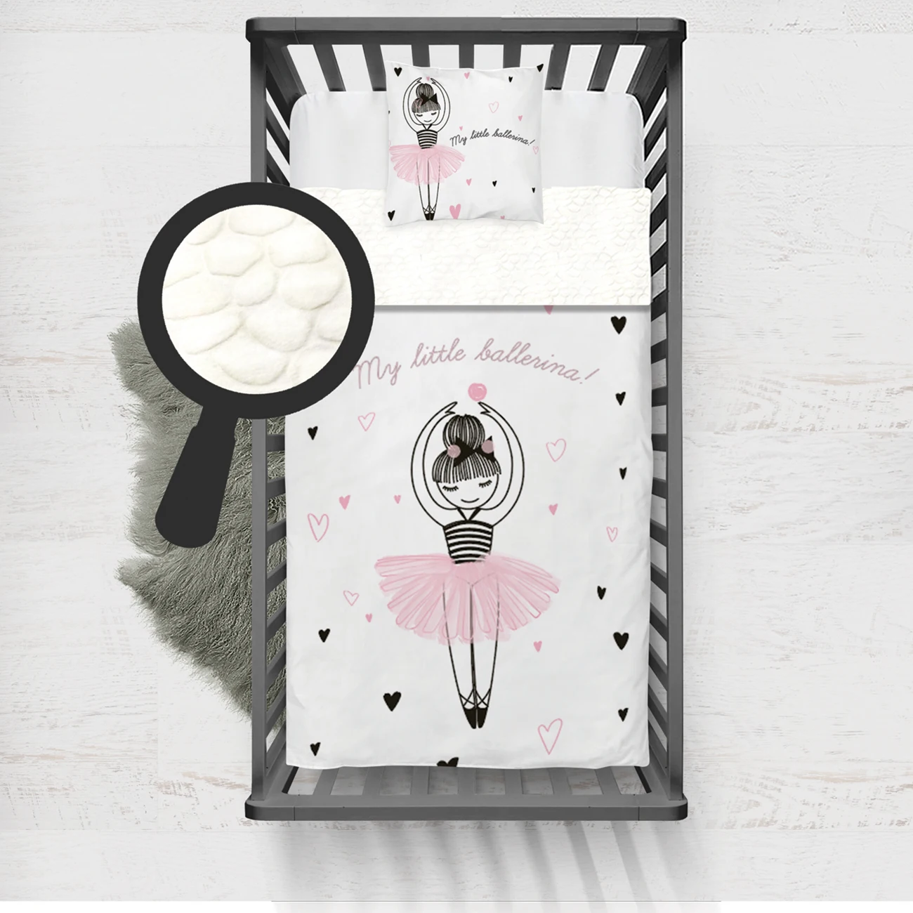 Coperta Per Bambini Minky Coperte Super Morbide E Calde Bambini Per Divano E Letto My Little Ballerina Pink Love Pattern 013