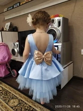 Princess Dress Ball-Gown Tutu Wedding 1st Birthday Girl Infant Bow Sequin