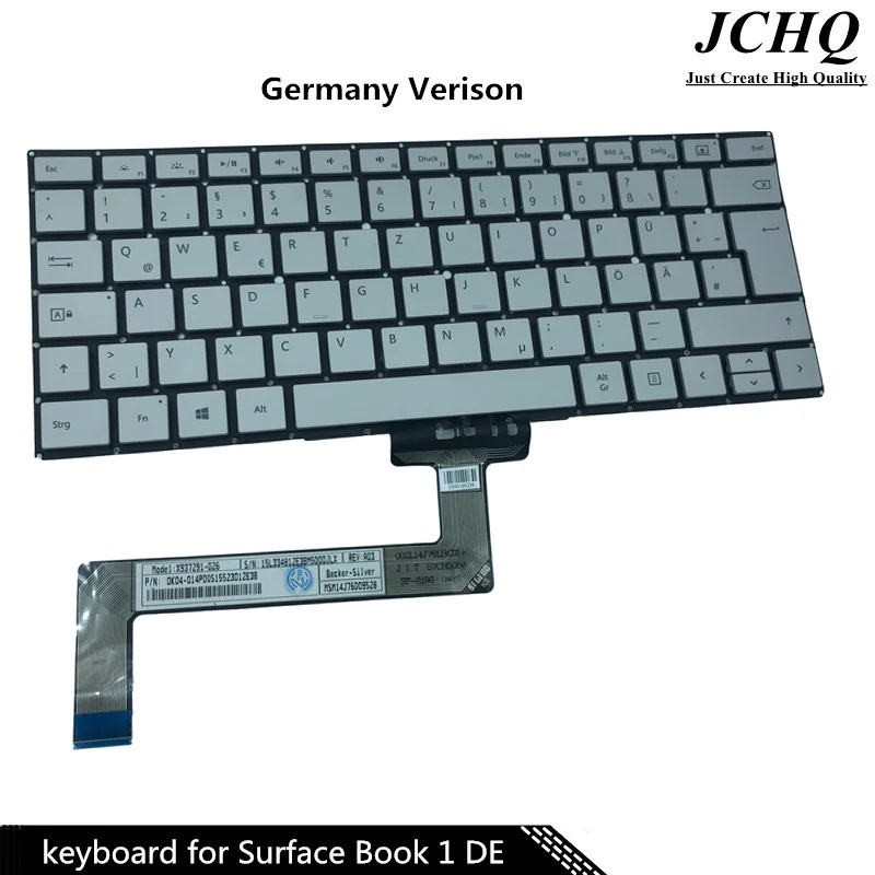 Tastiera Jchq Per Microsoft Surface Book 1 1703 1704 1705 De Version Germany Original