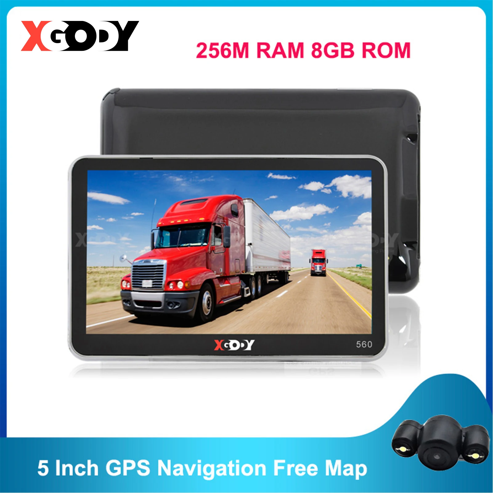 GPS-навигатор XGODY 560 5 дюймов 265 м + 8 Гб FM спутниковая навигация навигатор Navitel карта