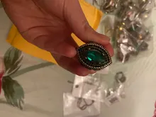 Kinel de lujo anillo para las mujeres aspecto Vintage AAA verde de cristal de la joyería de Boho de Color oro encanto étnico anillo de boda