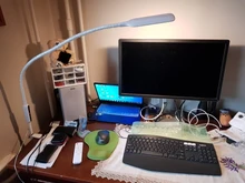 Clip Desk-Lamp Led-Light Eye-Protected-Lamp Brightness Office Led Long-Arm Bedroom 