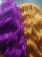 LING HANG-Peluca de cabello sintético para mujer, cabellera artificial de ondas largas, de alta temperatura, adecuada para mujeres negras y blancas