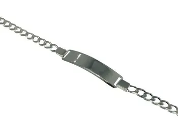 

2 sided barbed silver bracelet with CENTRAL plate