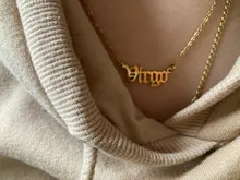 Collar de acero inoxidable con las letras del zodiaco, joyería de 12 Constelaciones, Virgo, Leo, Taurus, Gemini, cáncer, constelaciones inglesas